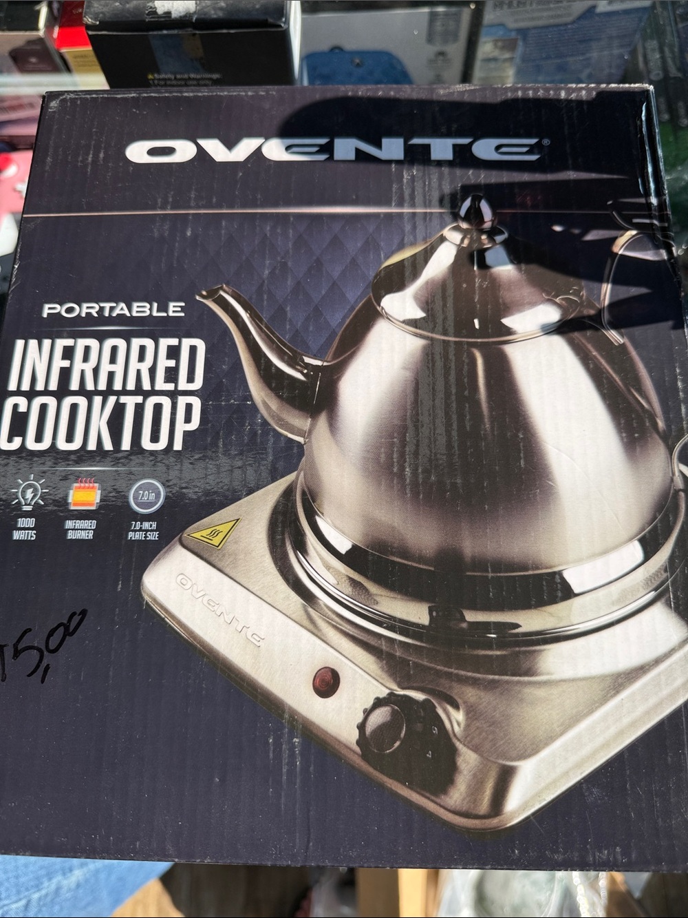 Ovente Portable Infrared Cooktop - Stainless Steel